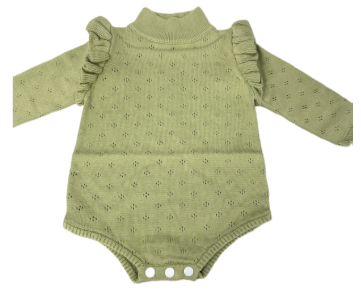 Pointelle bubble- olive