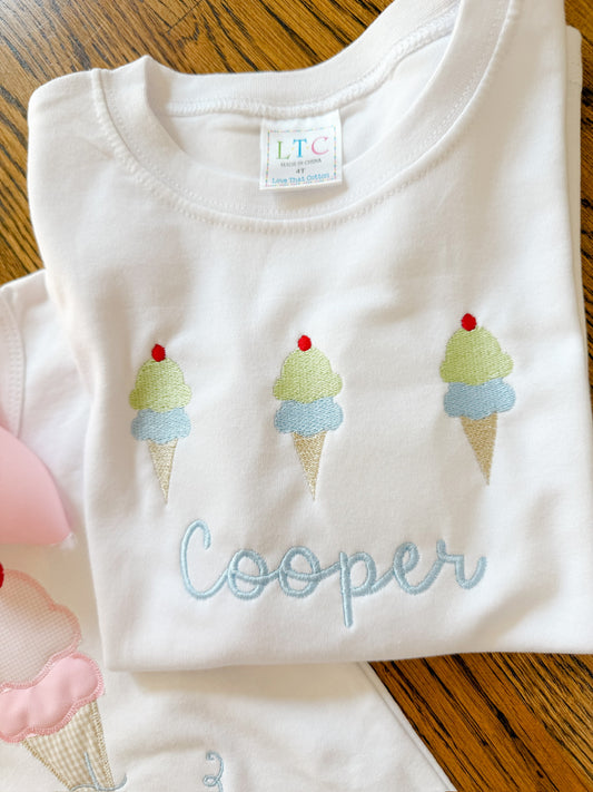 Simple ice cream trio