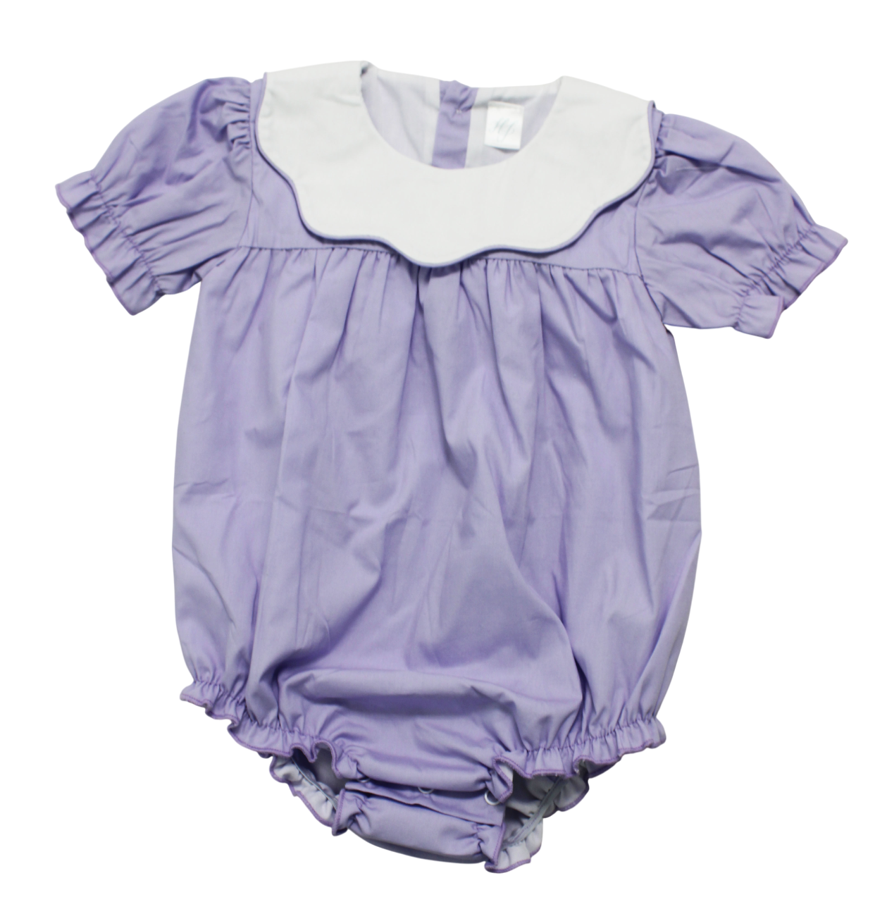 HJ scalloped purple ruffle bubble