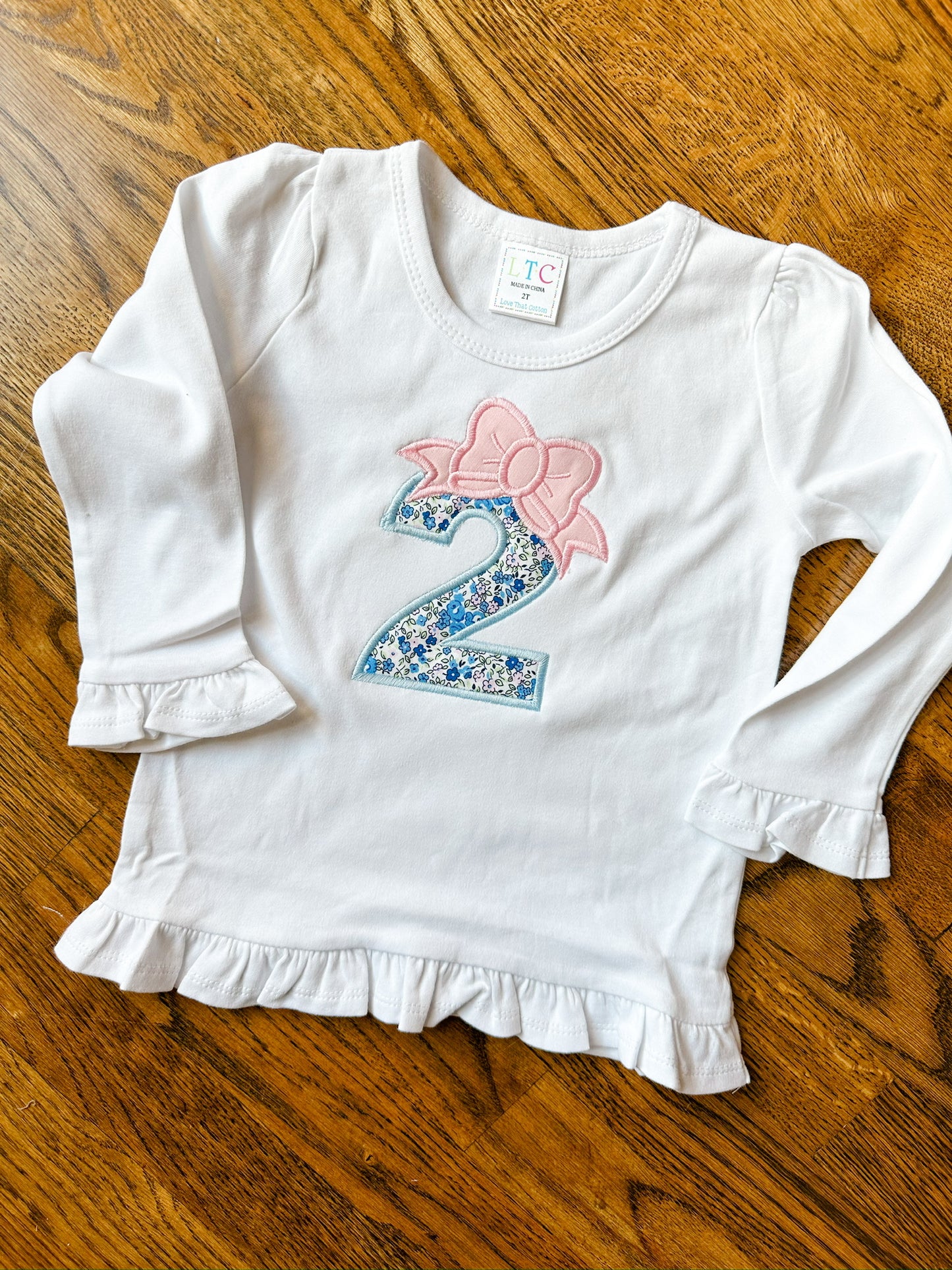 Bow Number Birthday Shirt