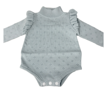 Pointelle bubble- pale blue