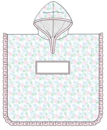 Hooded floral coverup towel