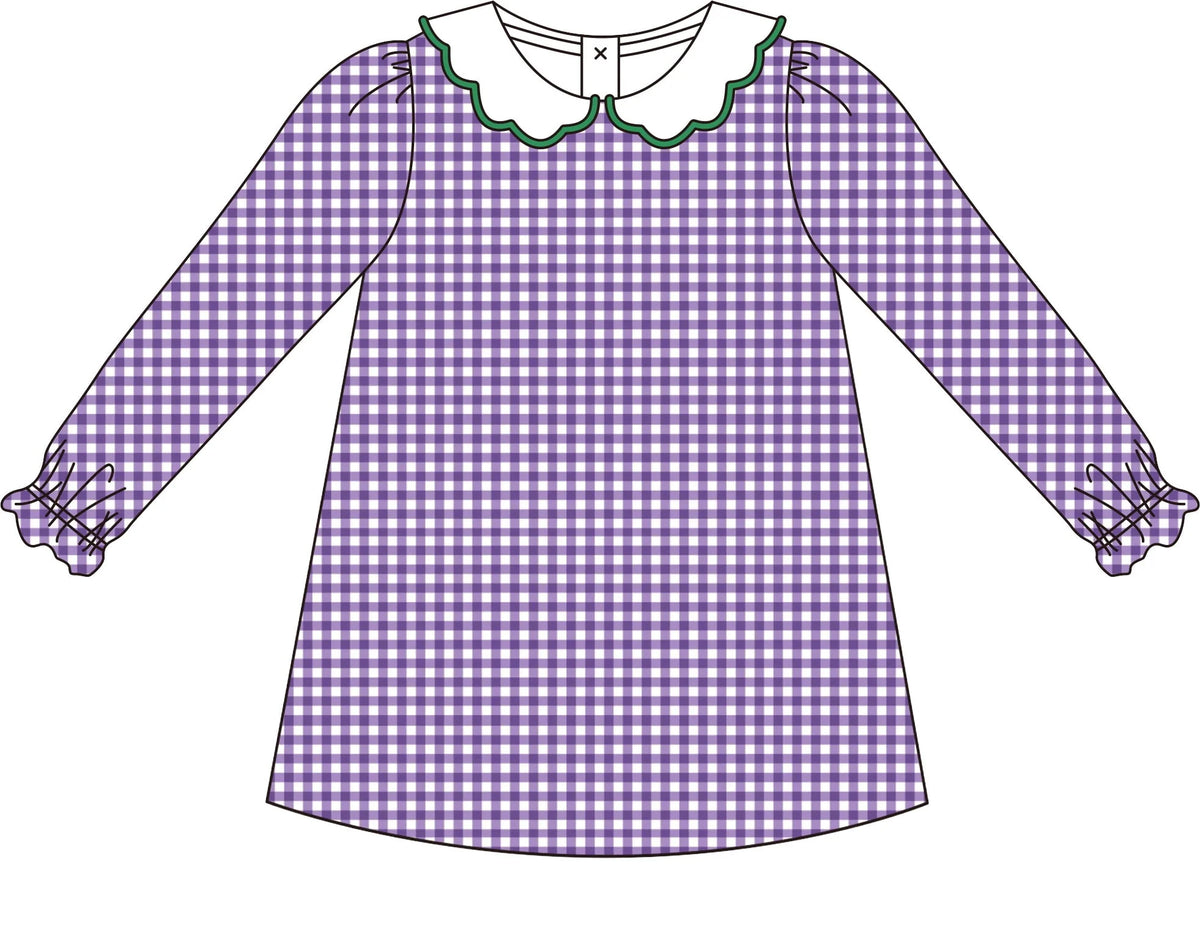Purple gingham dress