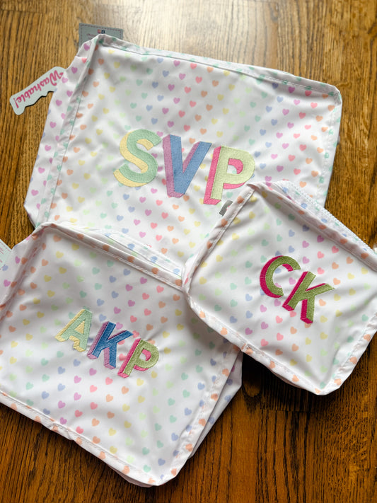 Colorful hearts stacking set