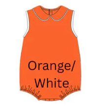 PREORDER game day bubble- solid orange and white
