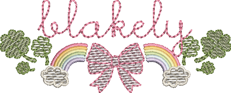 shamrock, rainbow, and bow