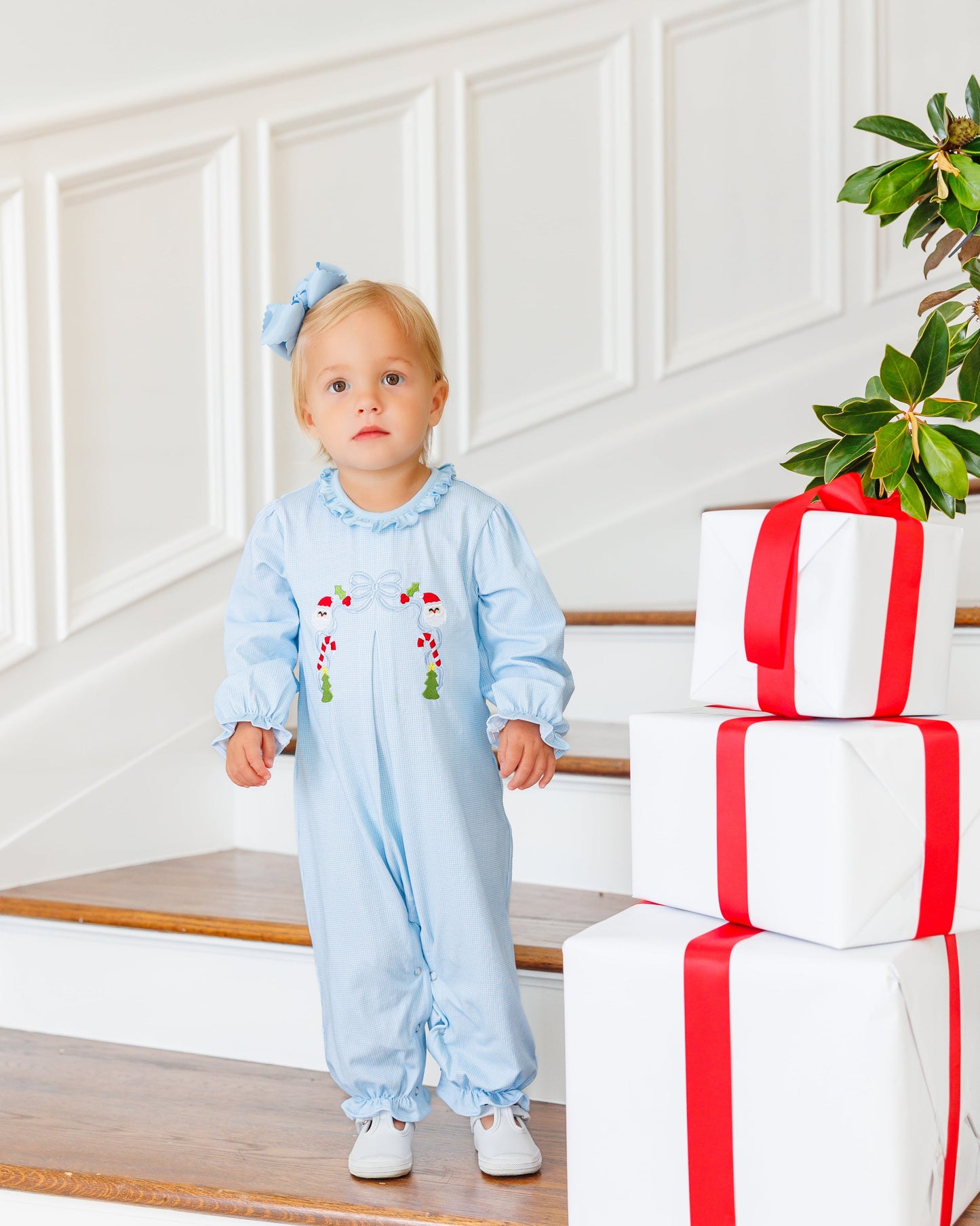 A classic christmas pleat romper