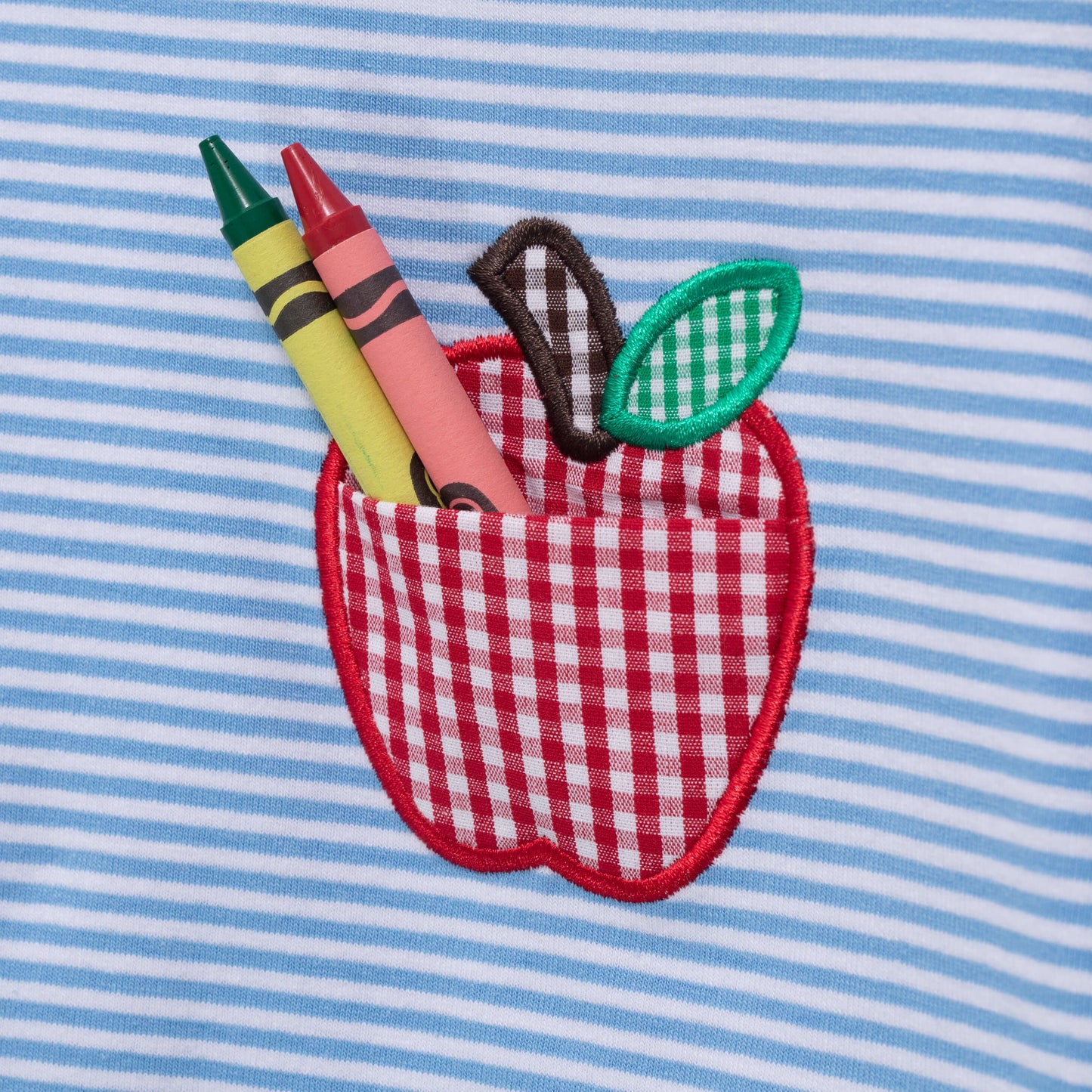 Apple pocket Applique short set
