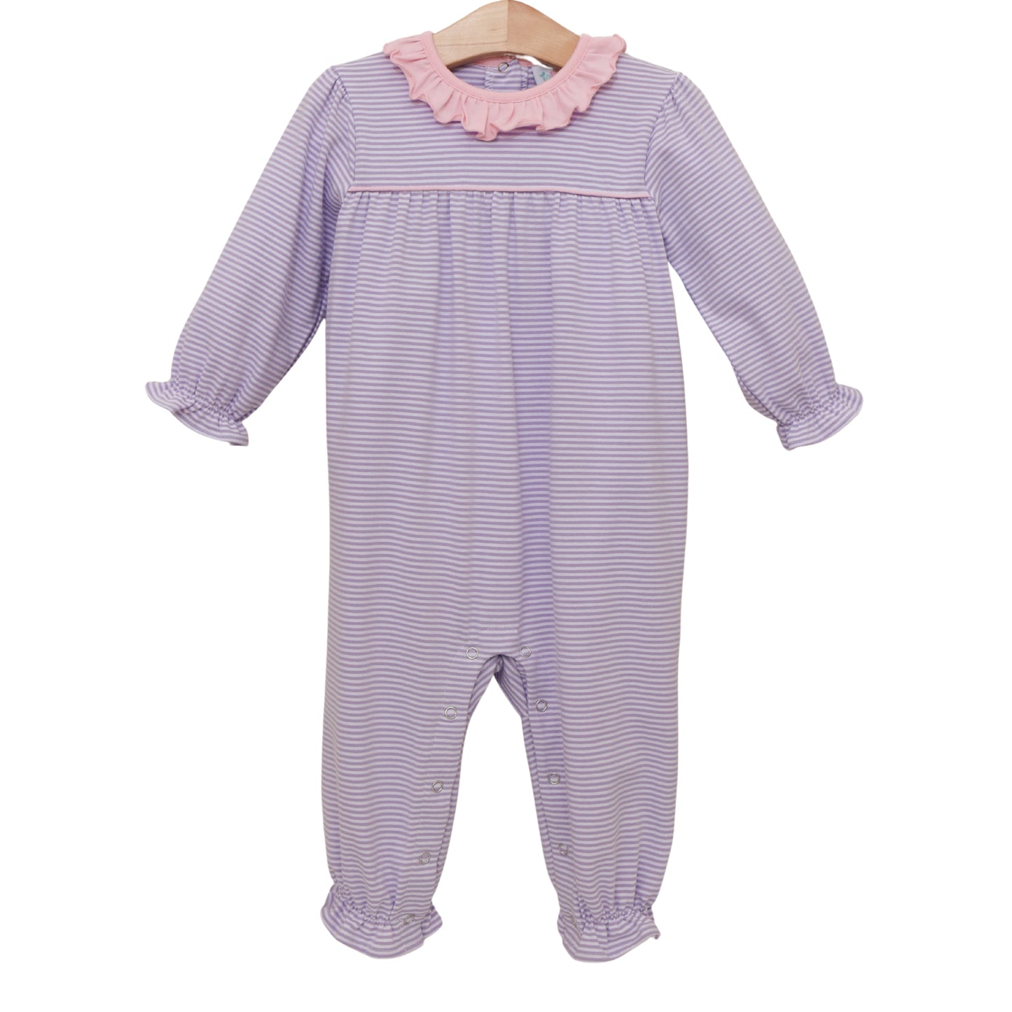 Audrey romper-lavender stripe/light pink