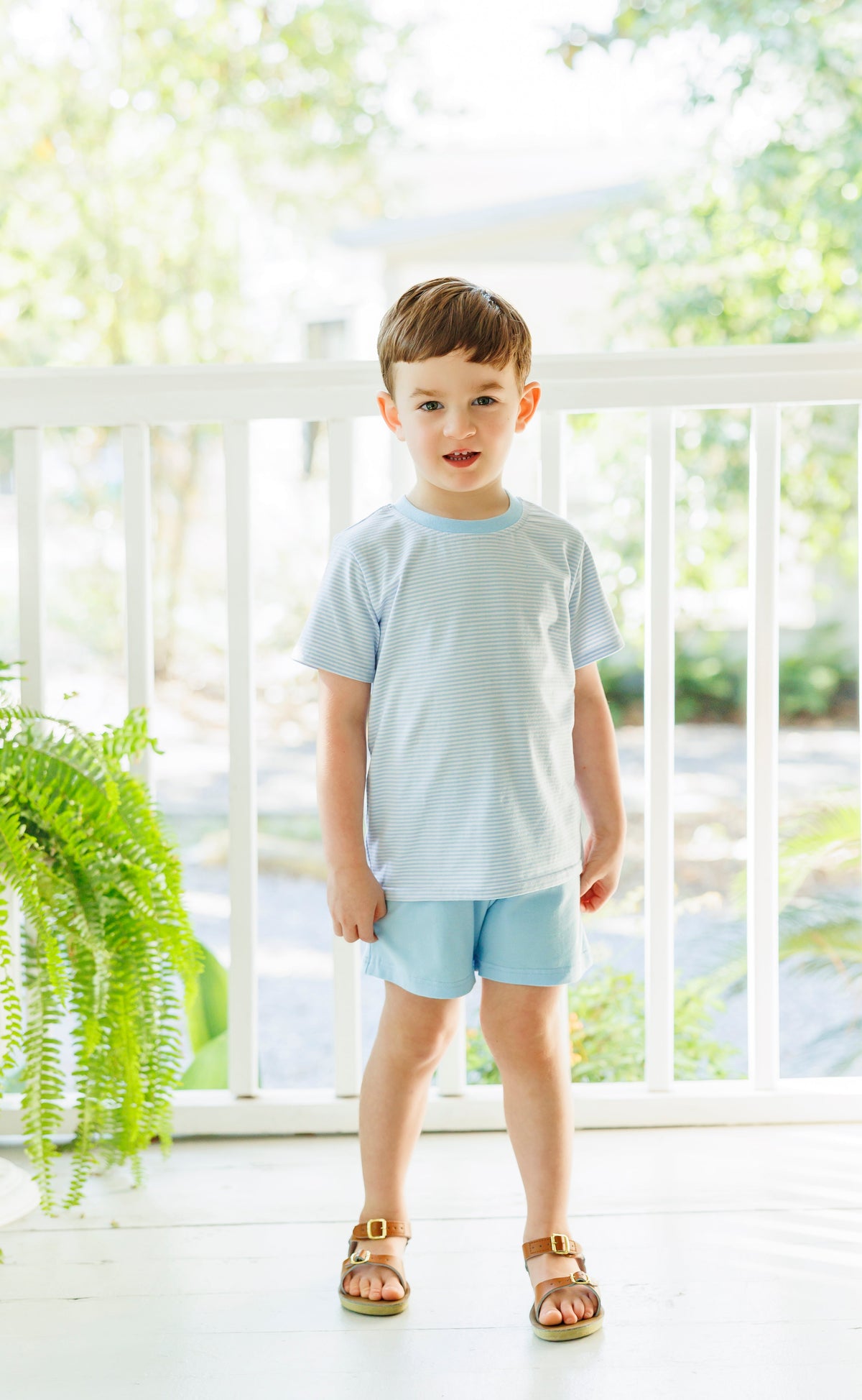 Avery Short Set- Light Blue Stripe – Stitching Sweet Sunshine