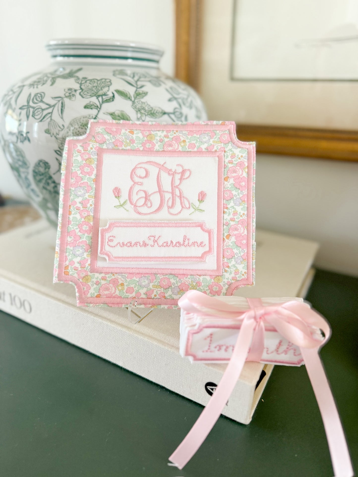 Milestone Plaque w/ fabric