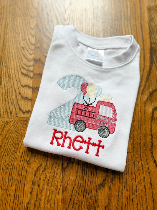 Firetruck birthday sketch