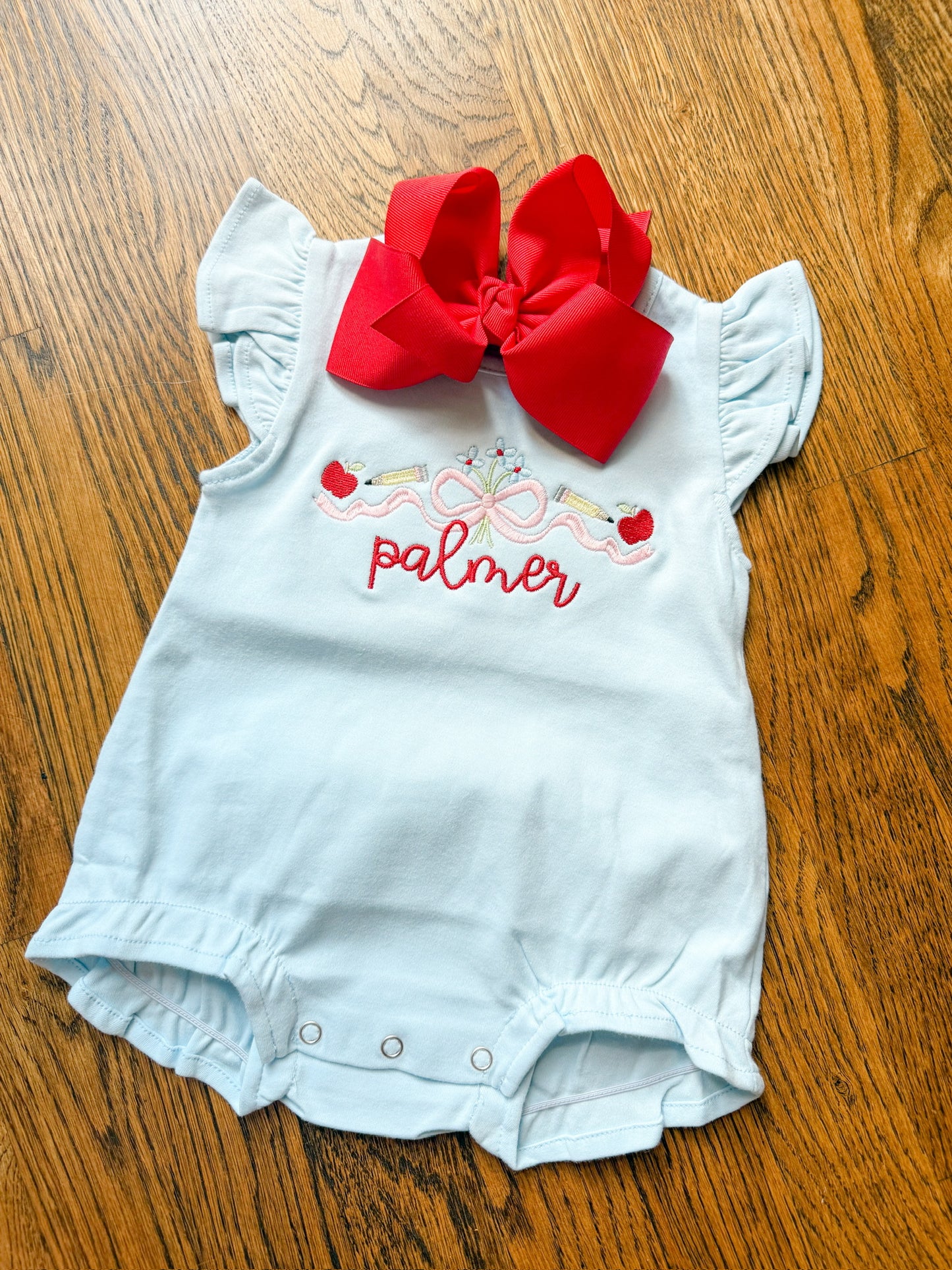 Floral school bow