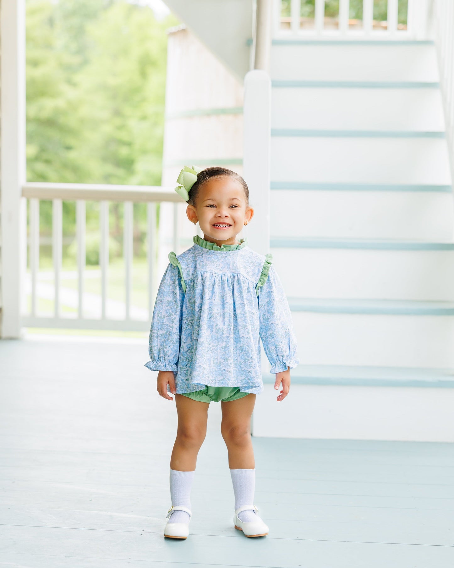 Basin floral hallie diaper set