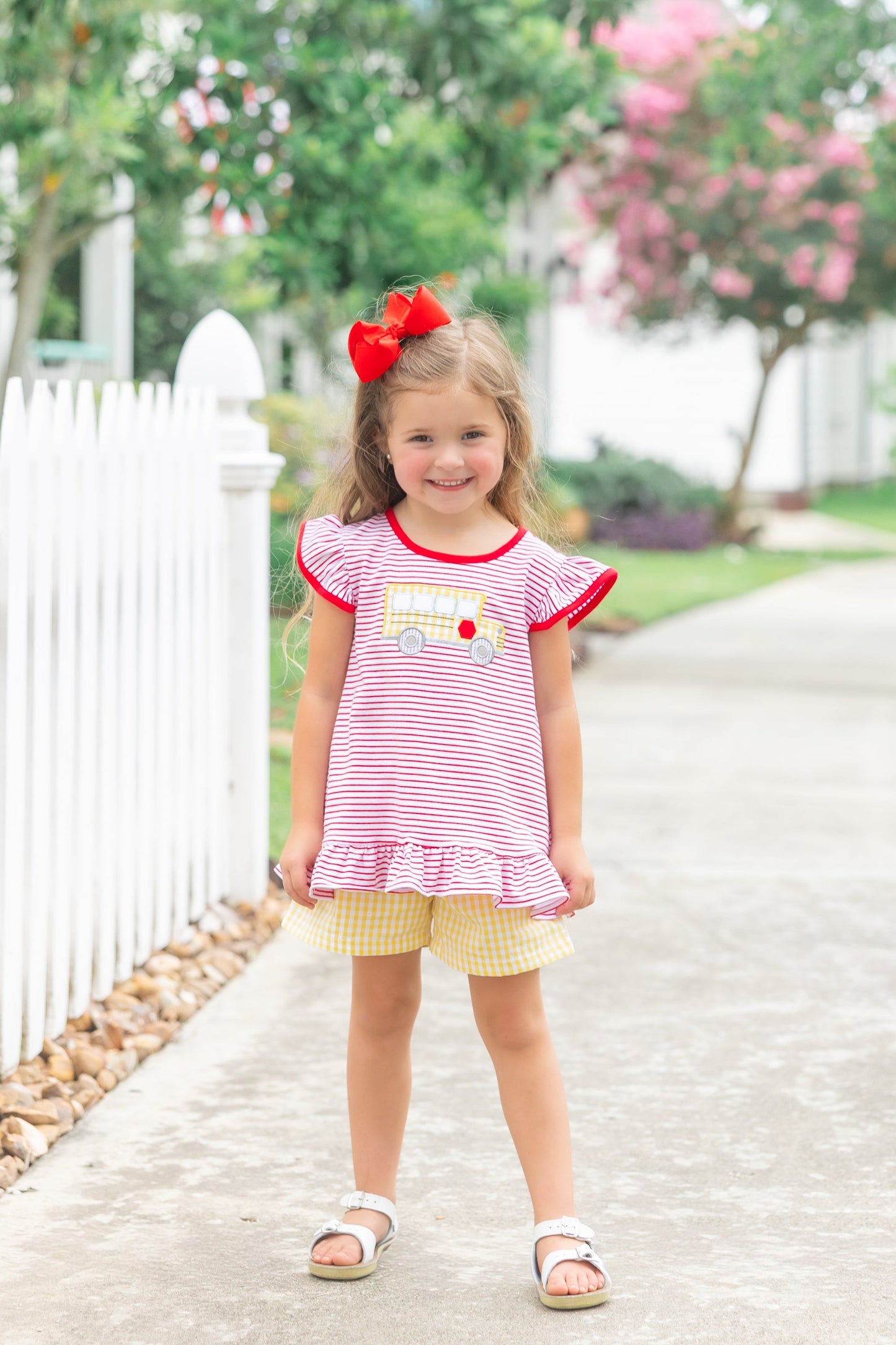 Bus stop ruffle short set