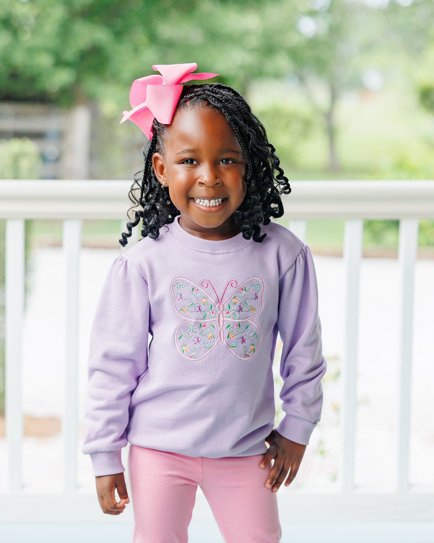Butterfly french terry pullover