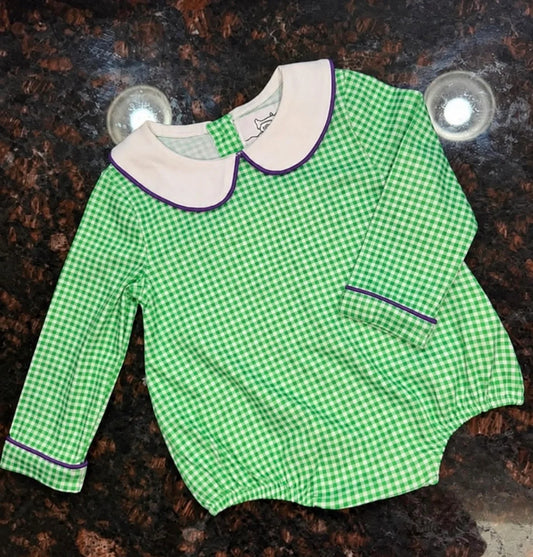 Green gingham bubble