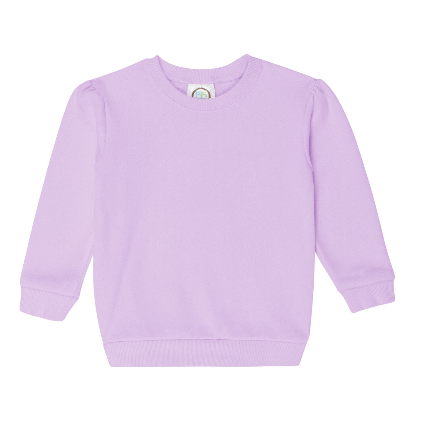 Girl puff sleeve sweatshirt- Lavender