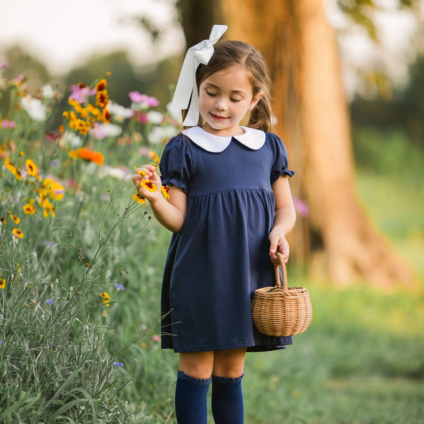 Charlotte dress-Navy