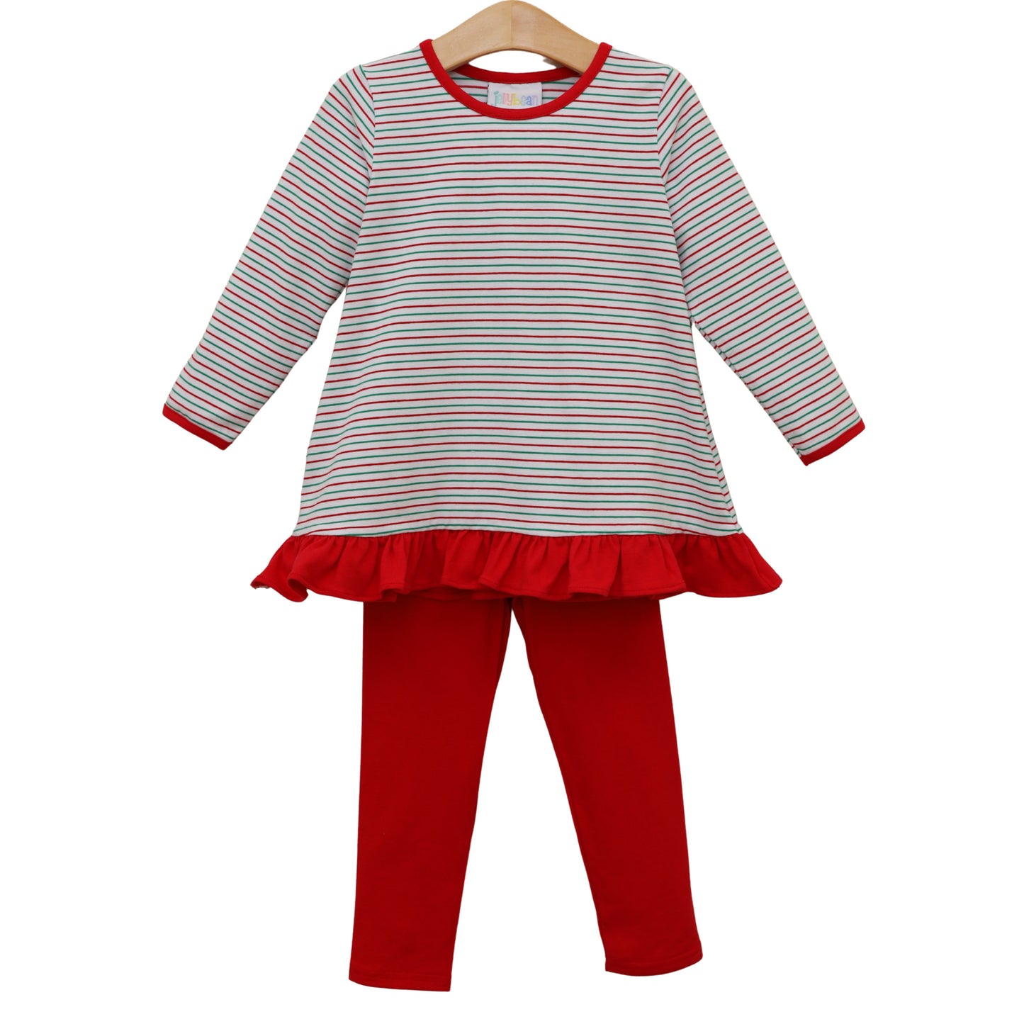 Christmas candy stripe ava pants set