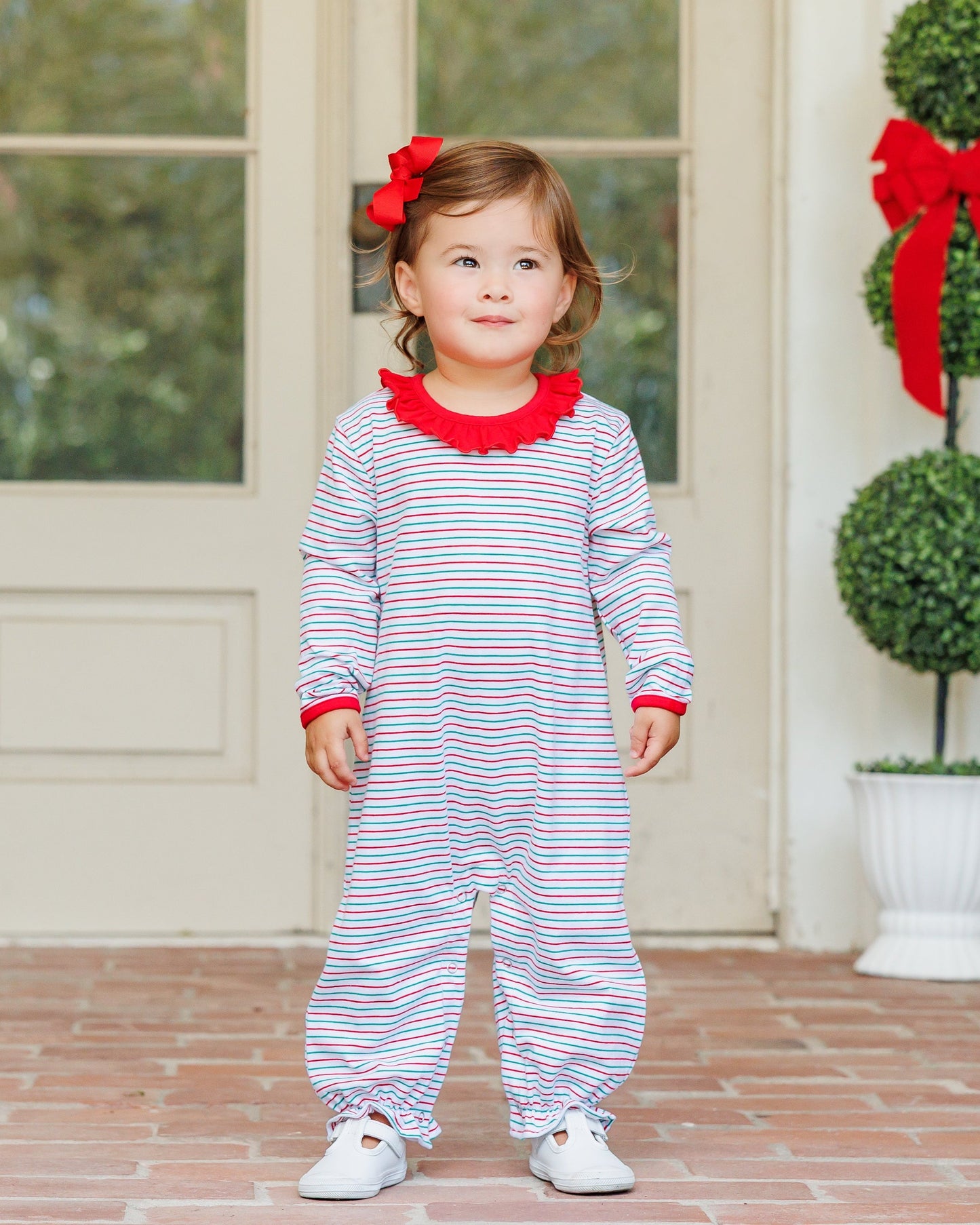 Christmas candy stripe emily romper