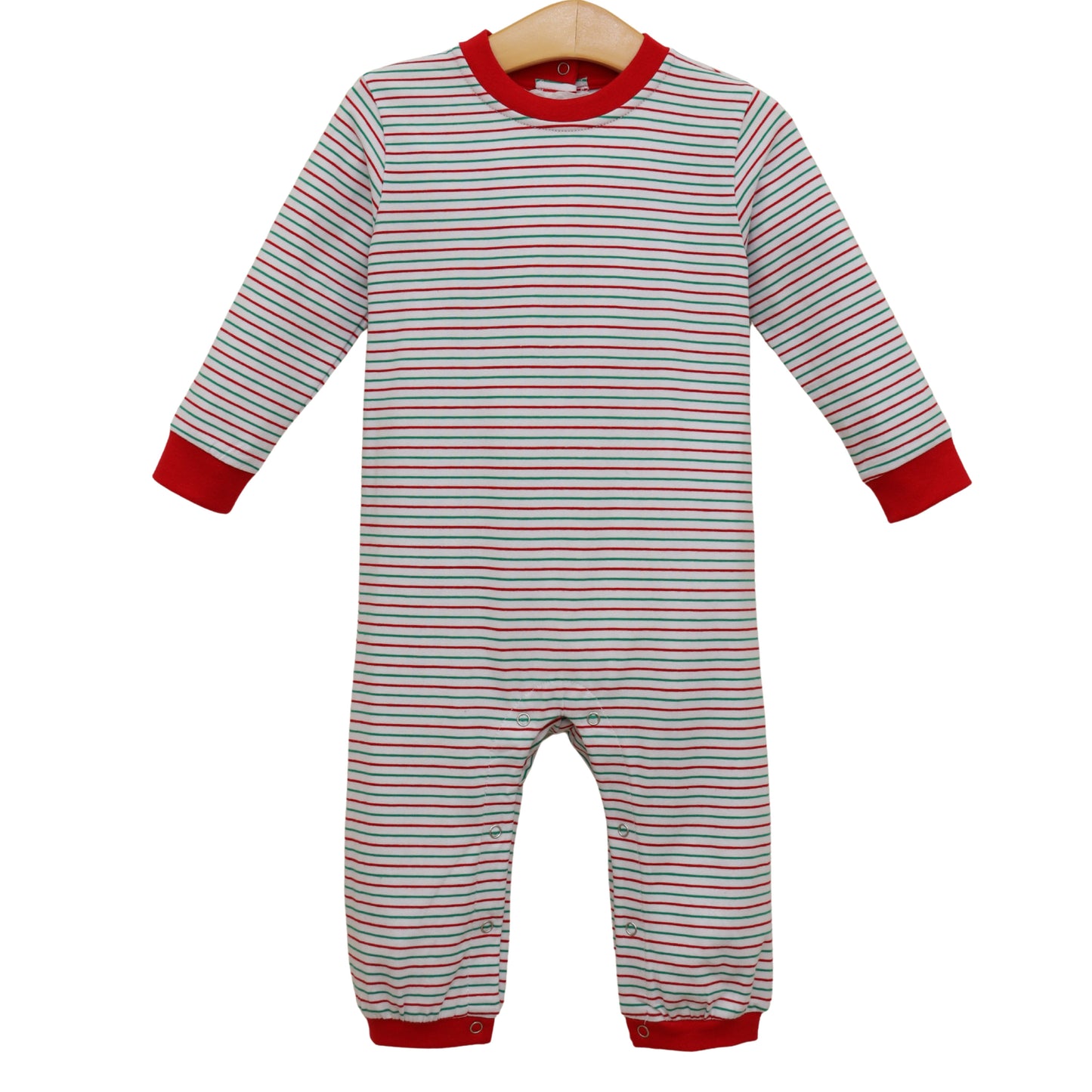Christmas candy stripe Thomas romper