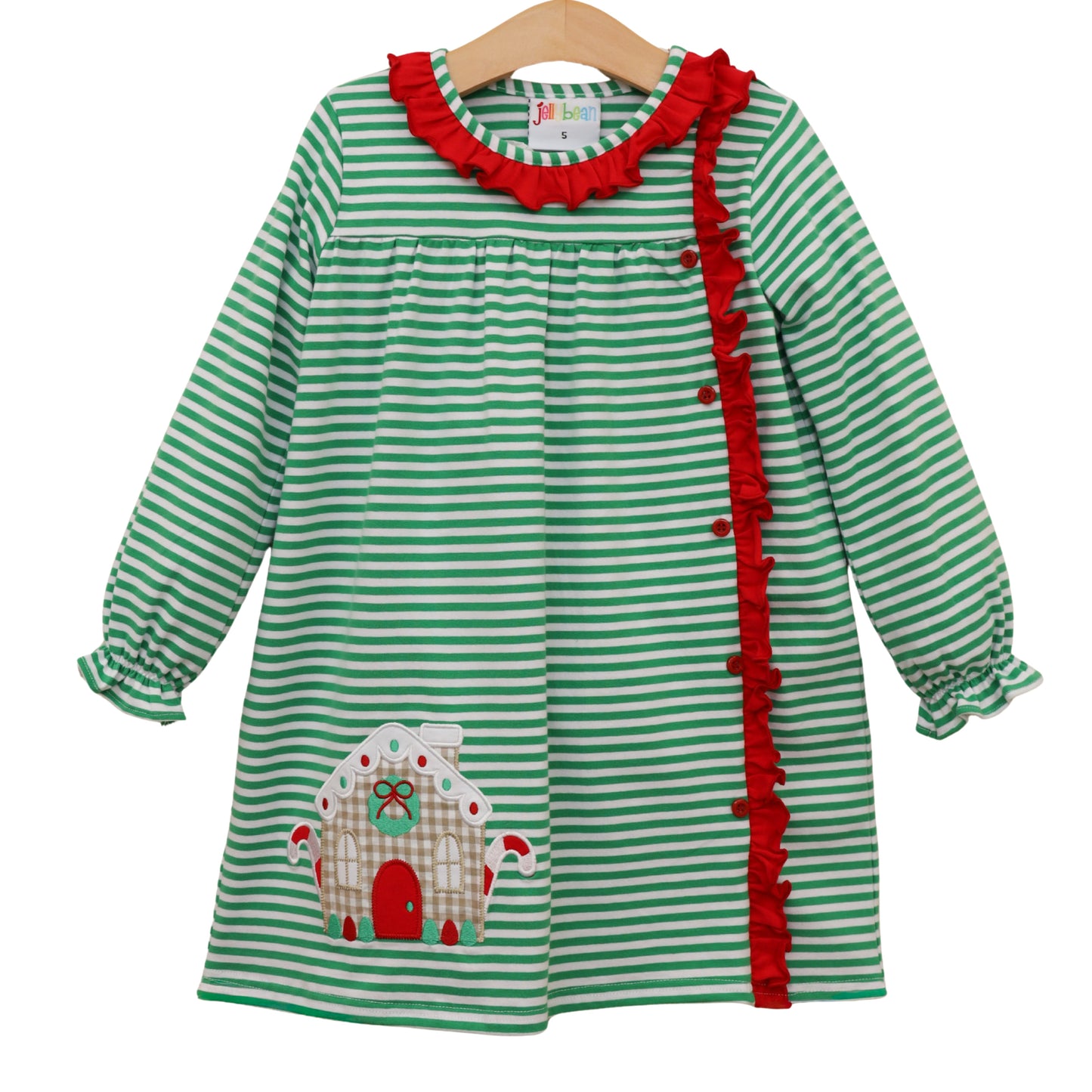 Christmas cottage ruffle dress