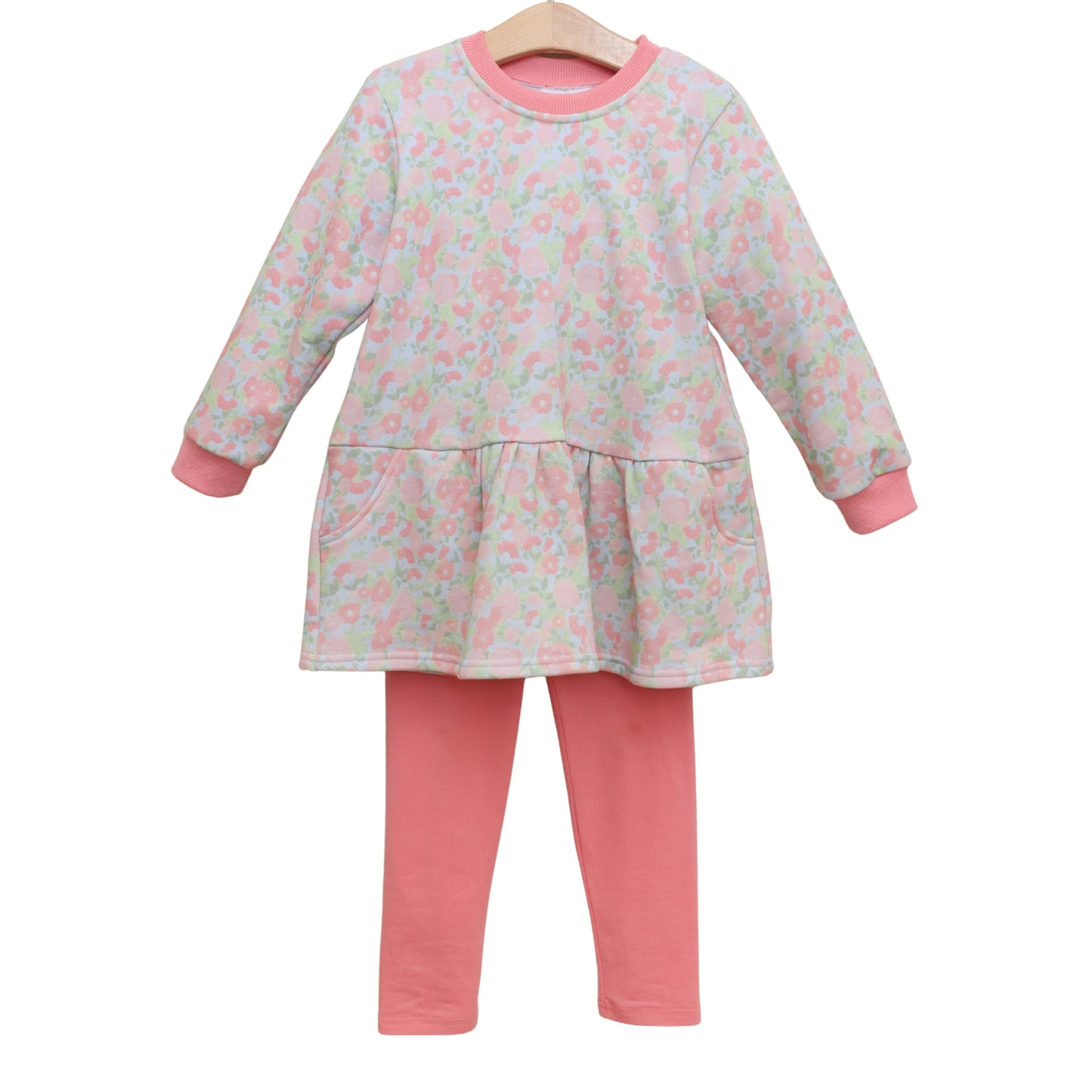 Cottage blooms french terry tunic set