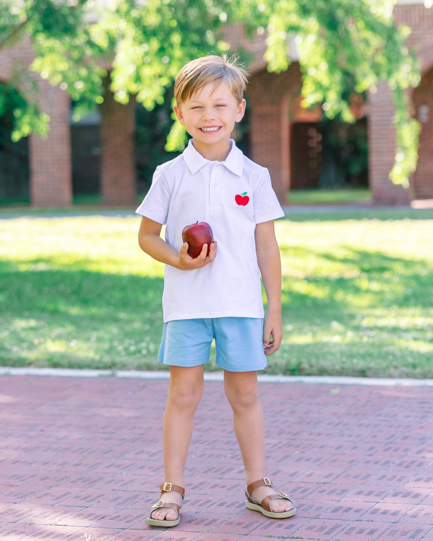 Cute to the core polo short set