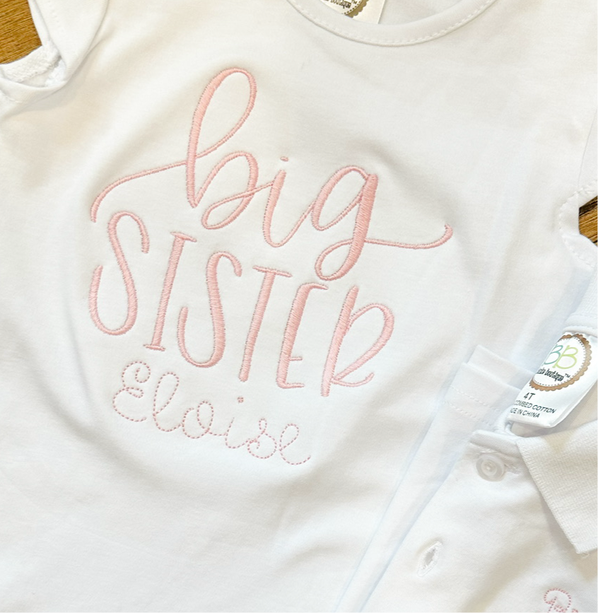 Big Sister Cursive Satin