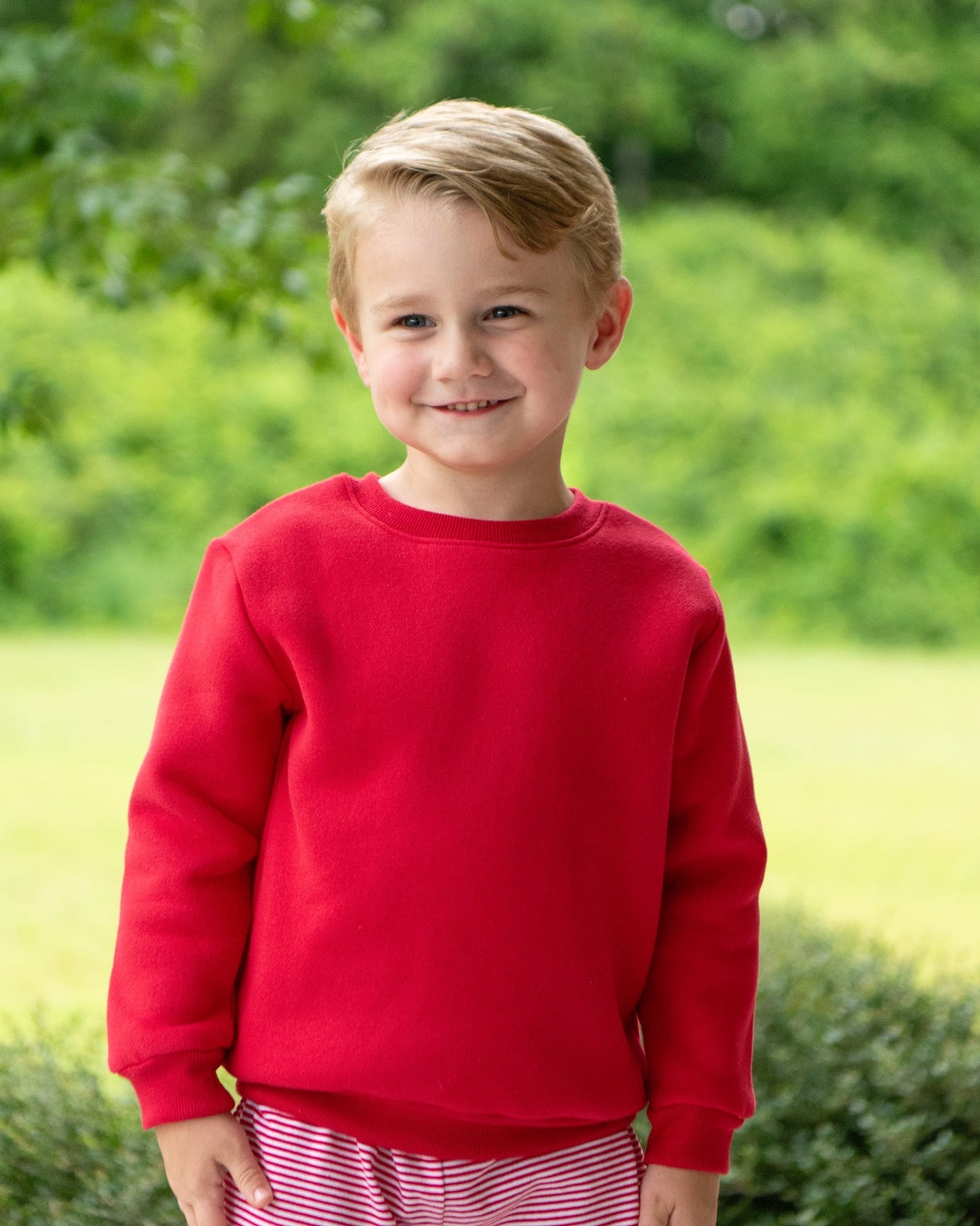 Pullover Fleece sweatshirt- Red