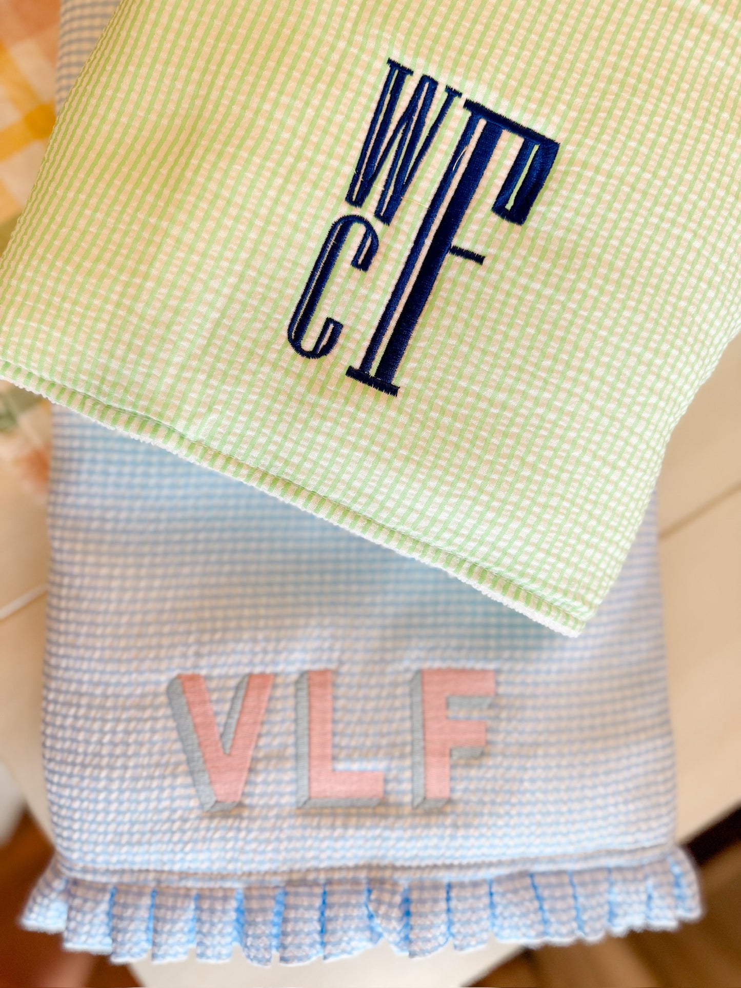 Ruffle Seersucker Towel