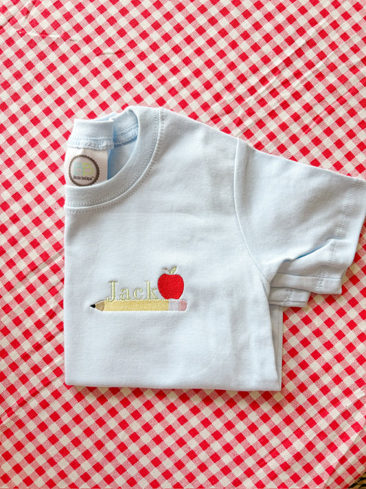 Pencil and apple mini