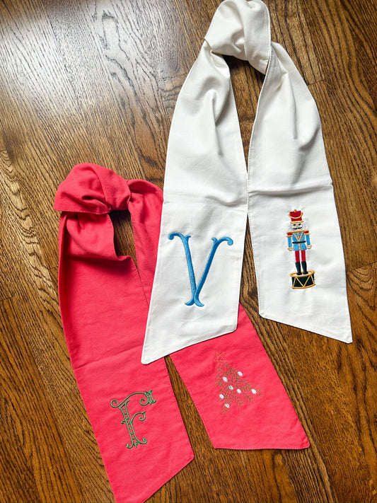 Christmas Wreath Sash