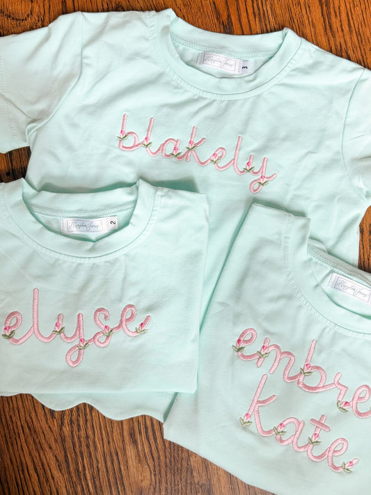 Floral name font