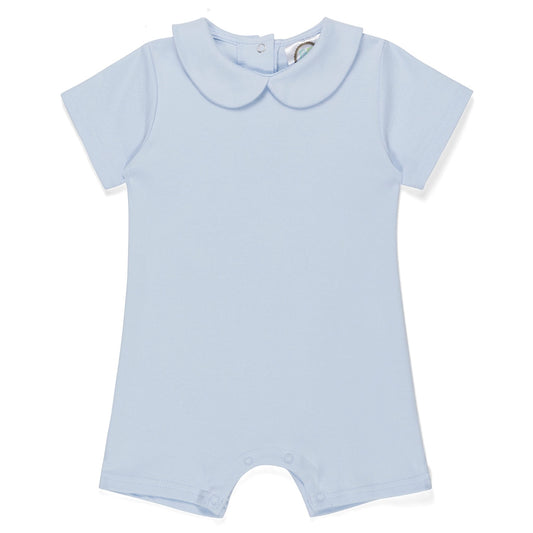 boys short sleeve peter pan romper