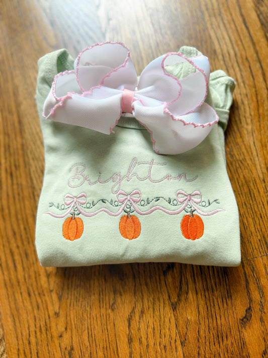 Pumpkin Vine bow trio