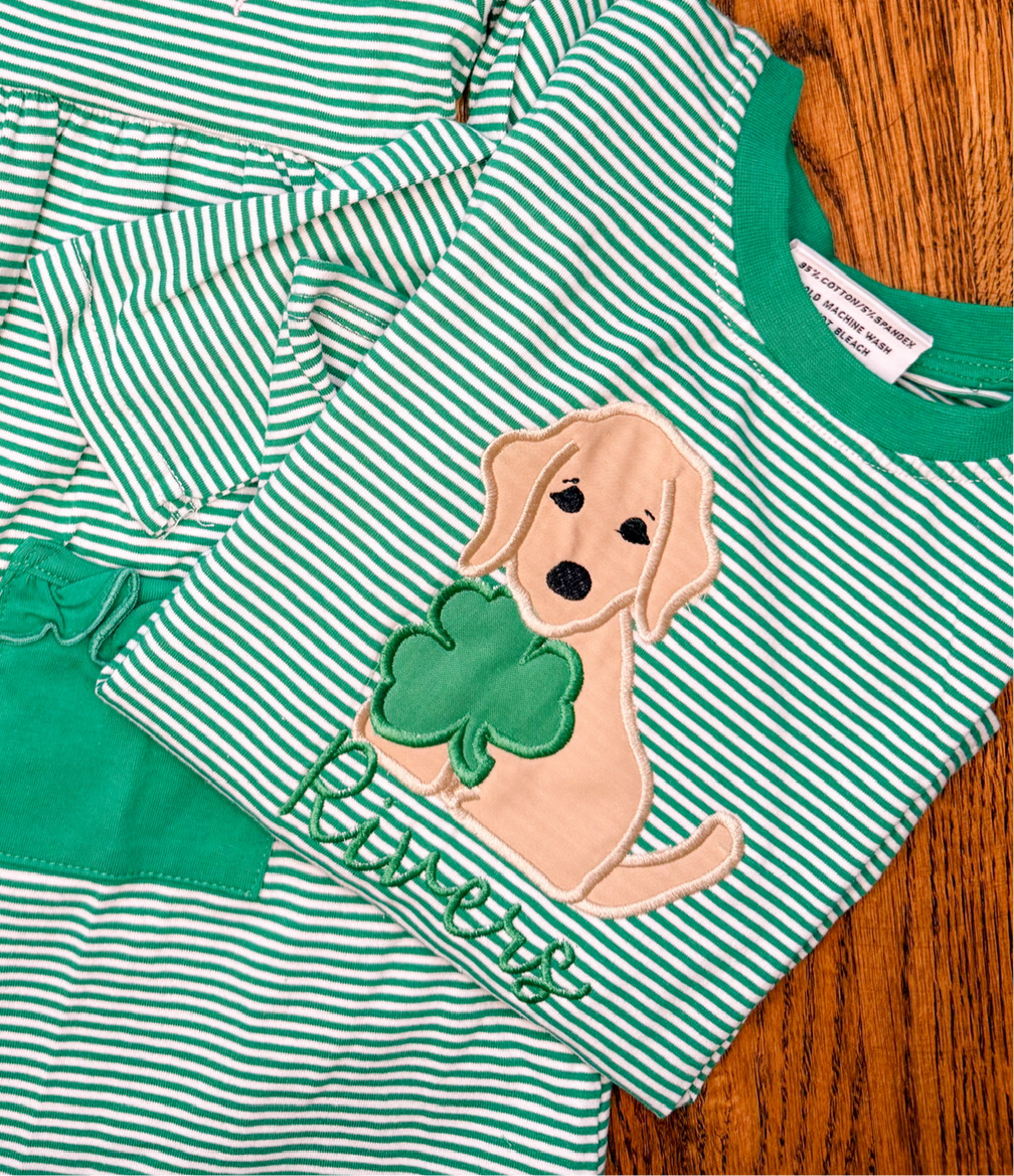 Shamrock pup applique