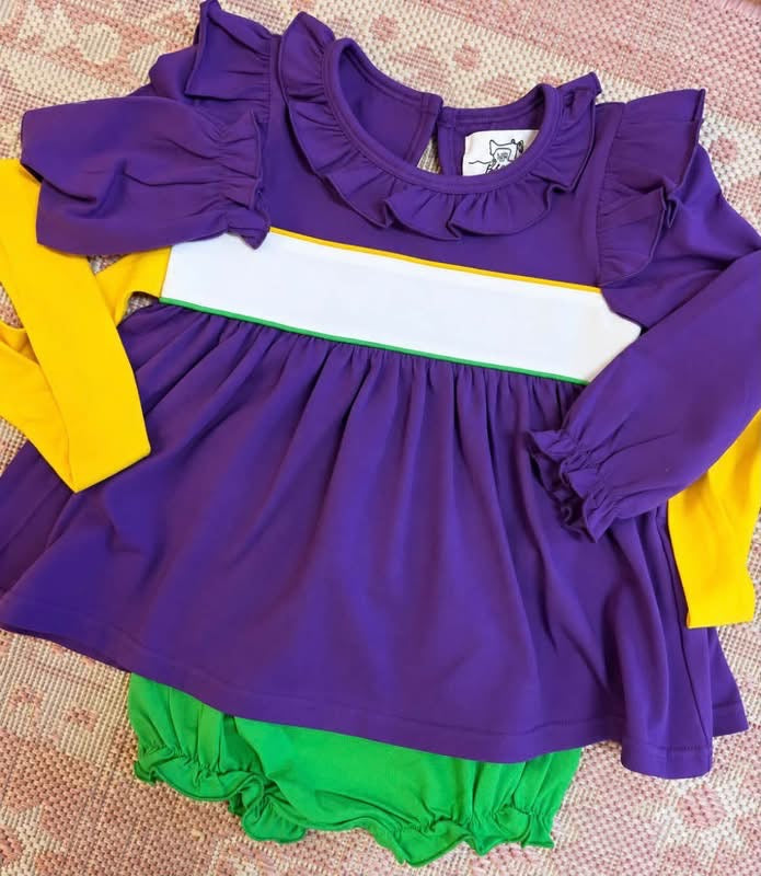 Mardi Gras diaper set