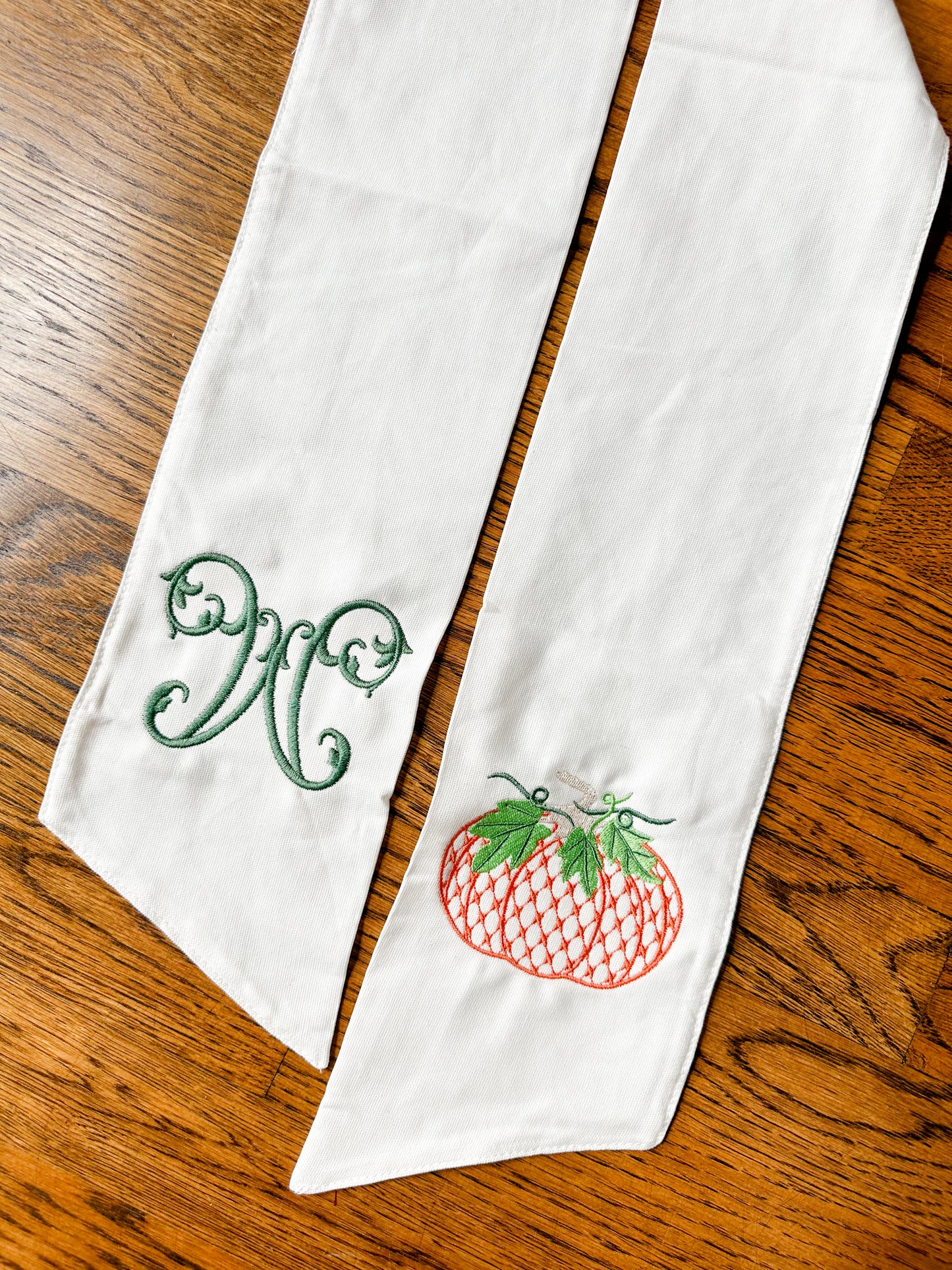 Fall Pumpkin Wreath Sash