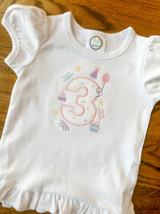 Birthday Mini Appliqué Number