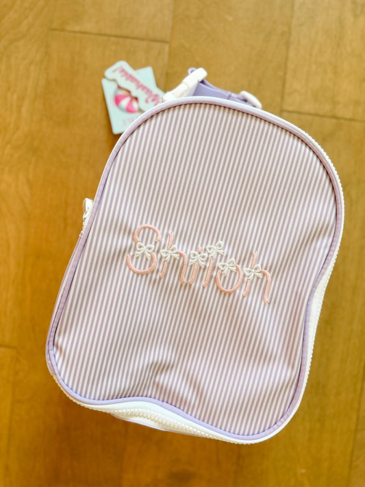 Purple stripe lunch box