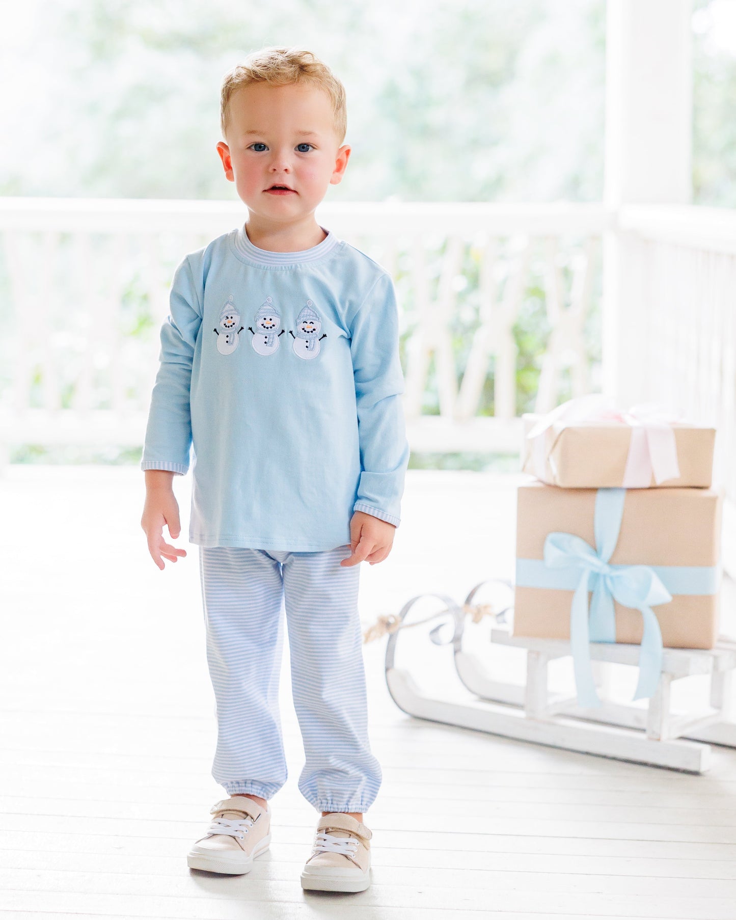 Frosty friends bloomer pants set