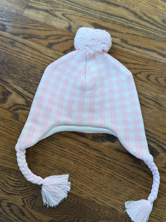 Pink gingham hat