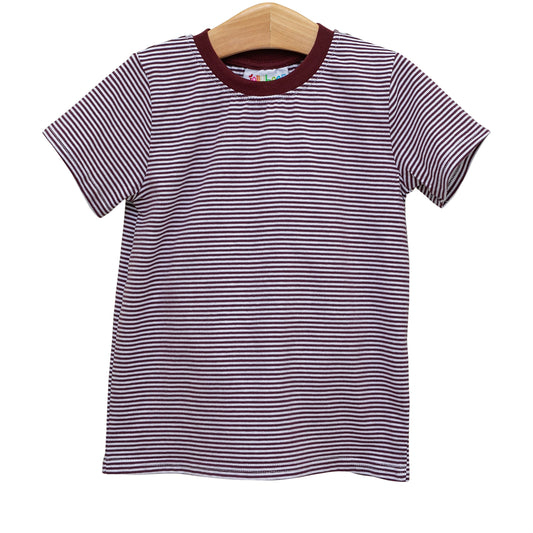 Graham Shirt-maroon stripe