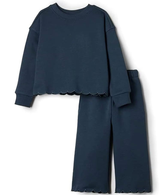 Scalloped sets- Navy