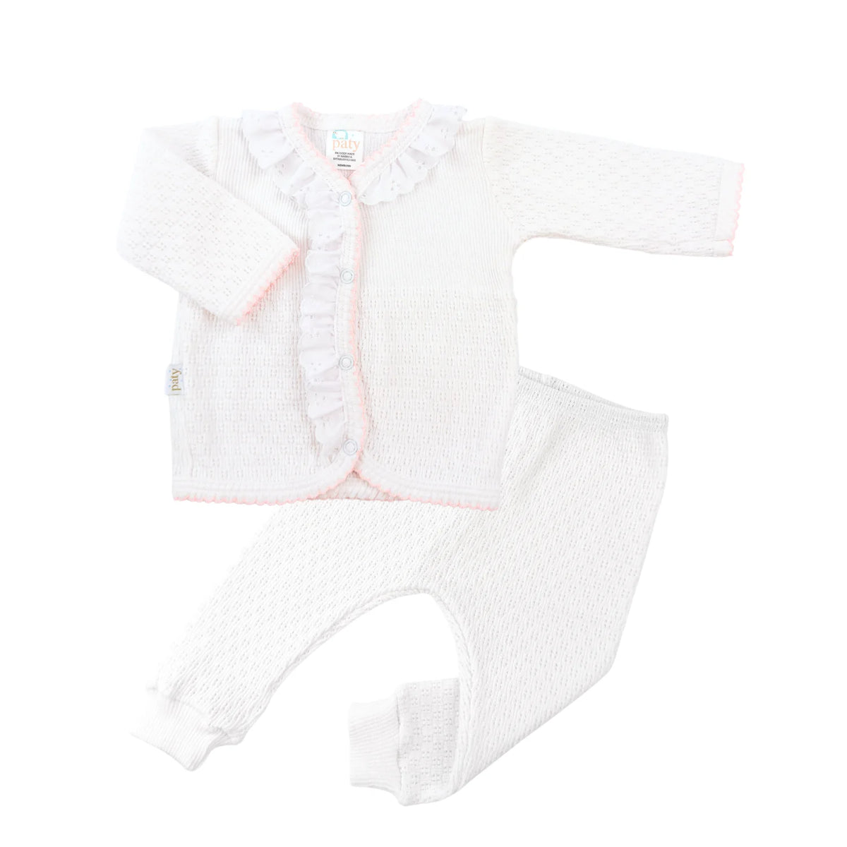 PatyKnit™ Legging Set with Eyelet Trim