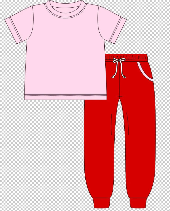 Boys valentine jogger set