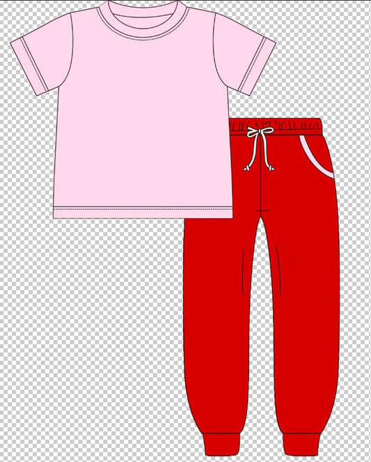 Boys valentine jogger set