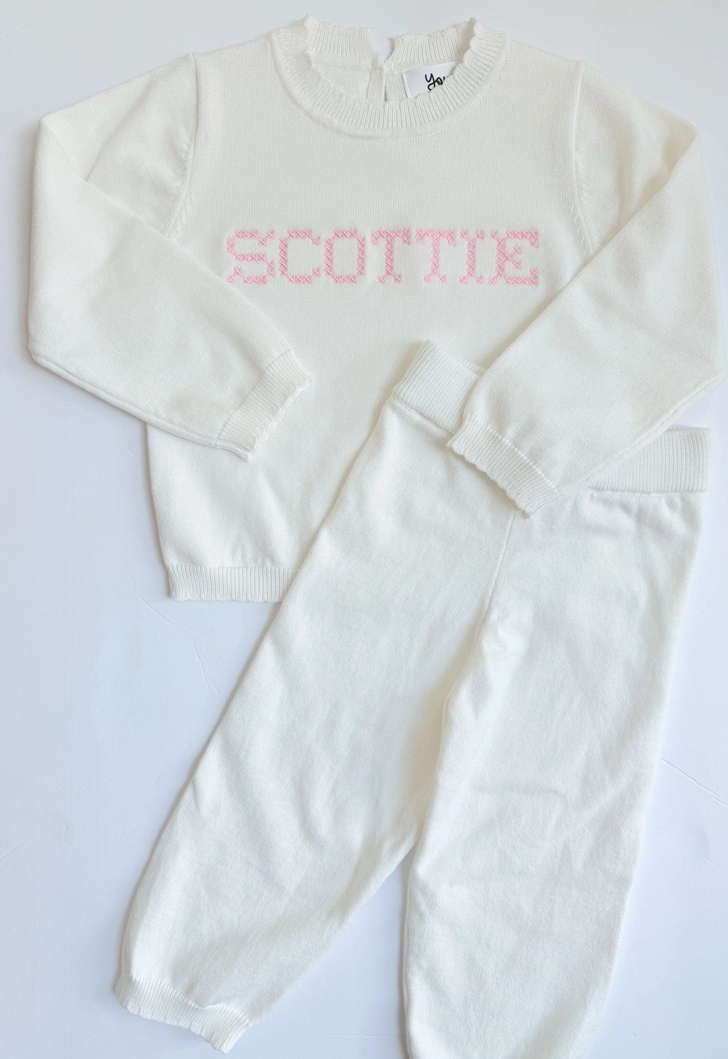 girls knit organic cotton set